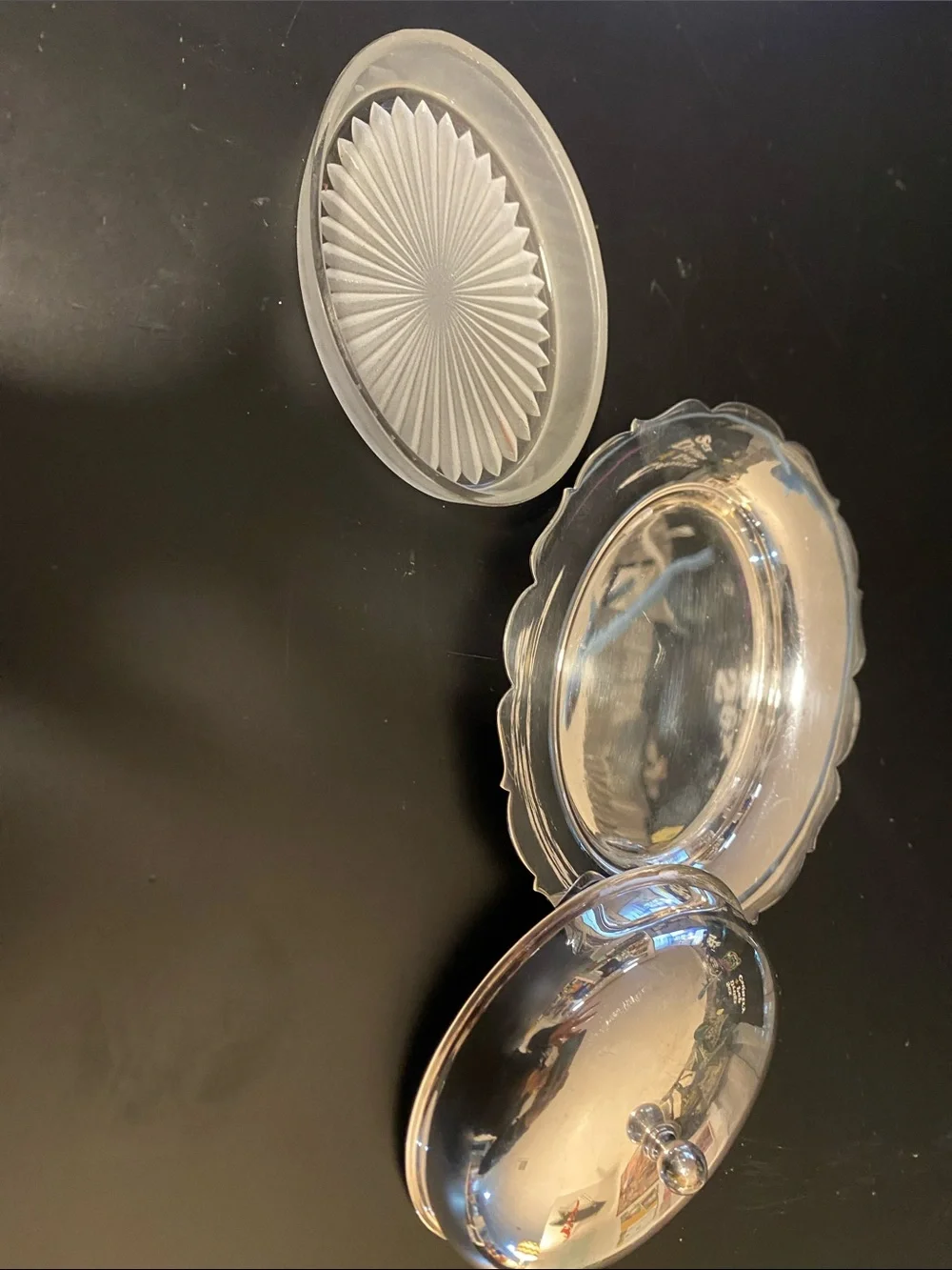 Silver Covered Butter Dish - Classic Home Dining